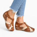 Geschlossene Keilsandalen für Damen mit verstellbarem Riemen