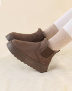 Women’s Faux Fur Lined Platform Chelsea Boots