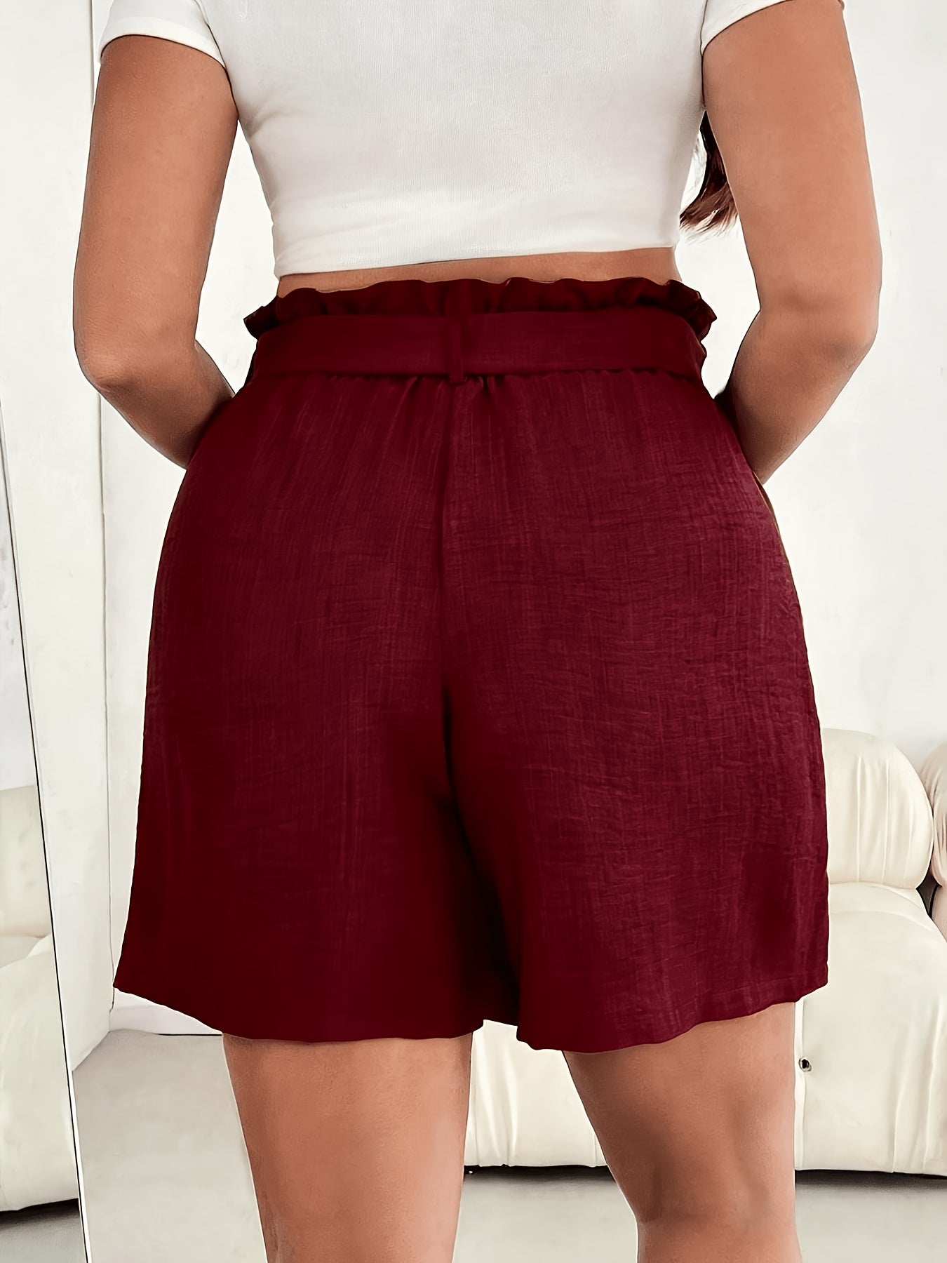 Women’s Summer Mini Skirt with Tie Waist and Front Pocket Detail