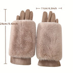 Women’s Faux Fur Cuff Winter Gloves