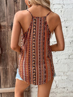 Women's Bohemian Tribal Print Spaghetti Strap Cami Top