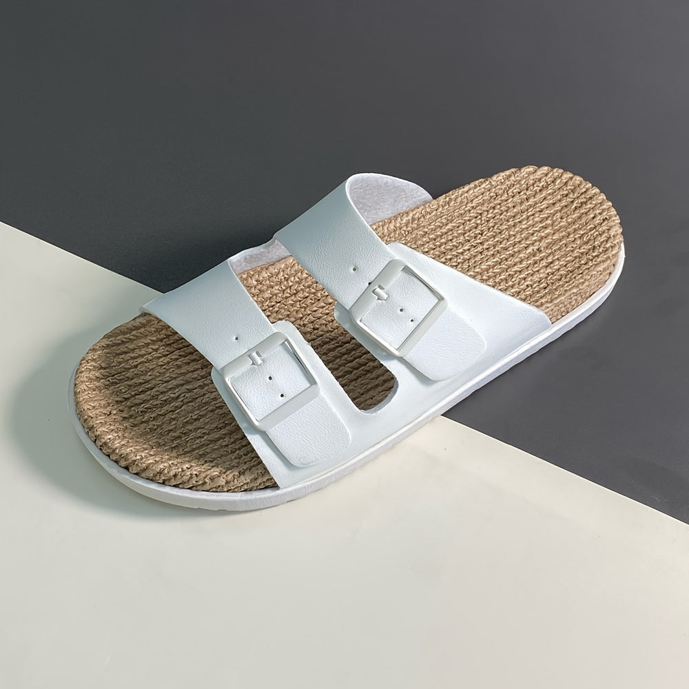 Men's Double Buckle Comfort Slide Sandals