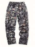 Mænds camouflage-cargobukser med joggerpasform