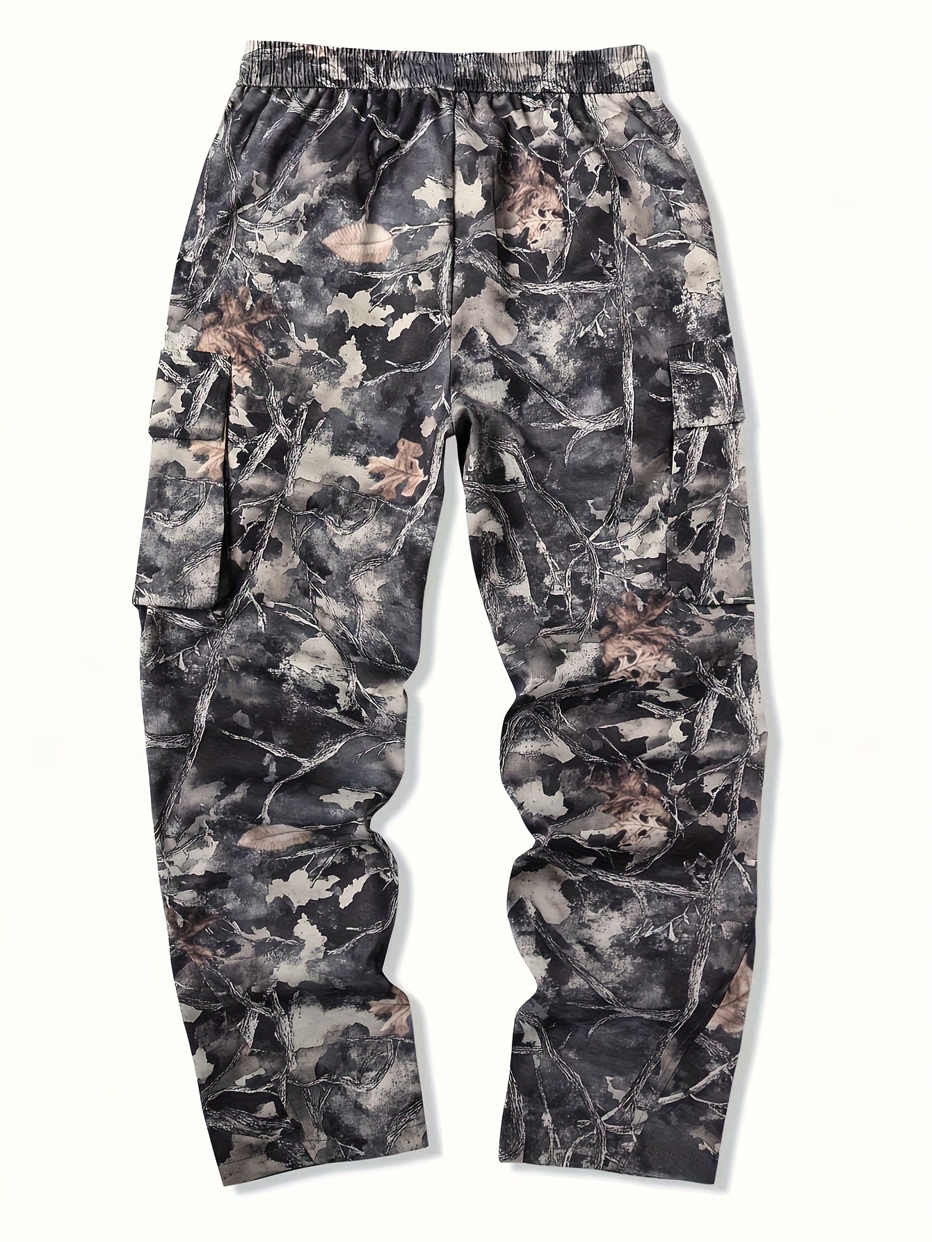 Mænds camouflage-cargobukser med joggerpasform