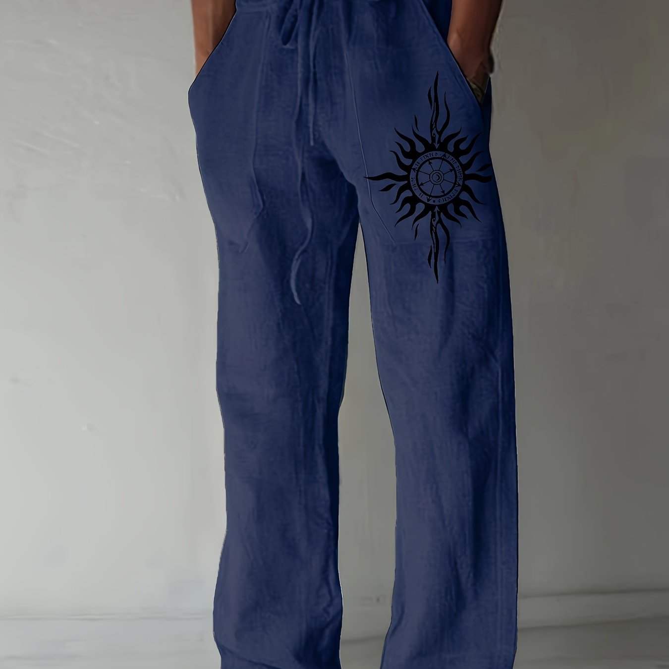 Herren-Relaxhose mit Grafik und Kordelzug