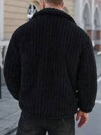Texturierte Plüsch-Hemdjacke für Herren