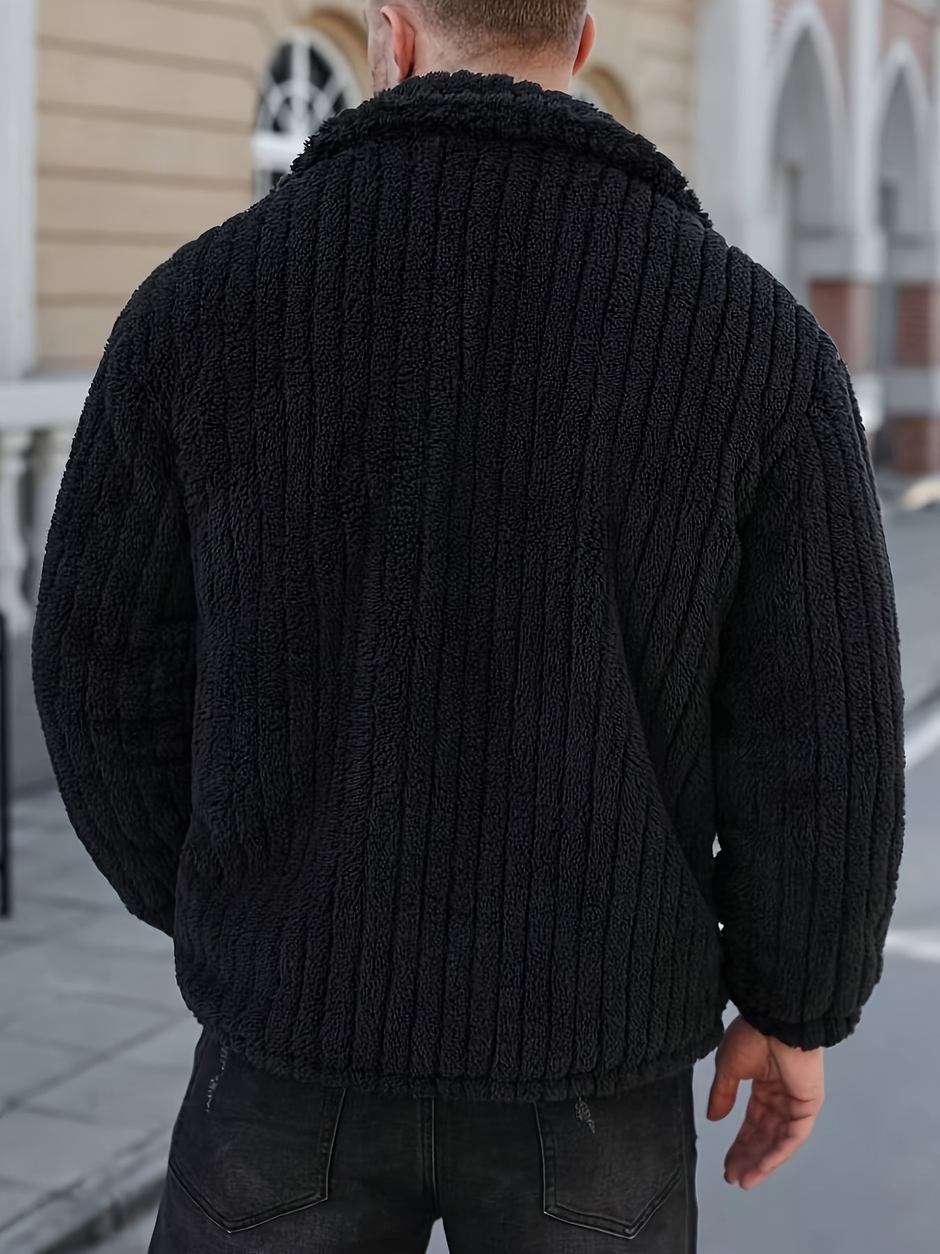 Surchemise homme en peluche texturée