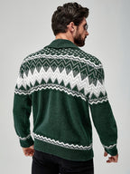 Nordisk cardigan med mønster til mænd
