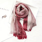 Men’s Two-Tone Textured Fringed Scarf