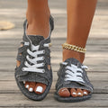 Women's Lace-Up Cutout Sandals
