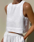 Women’s Sleeveless Relaxed Two-Piece Set