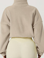 Kurze Damenjacke mit Kordelzug und Reißverschluss