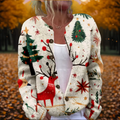 Women’s Christmas Print Cardigan