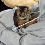 Huvtröja för kvinnor med kattficka