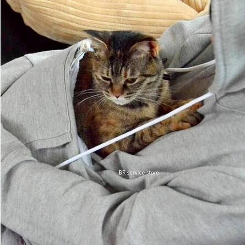 Huvtröja för kvinnor med kattficka