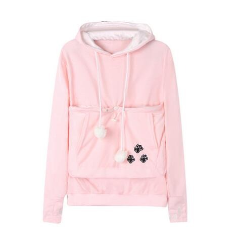 Sweat à capuche pour femme avec poche en forme de chat