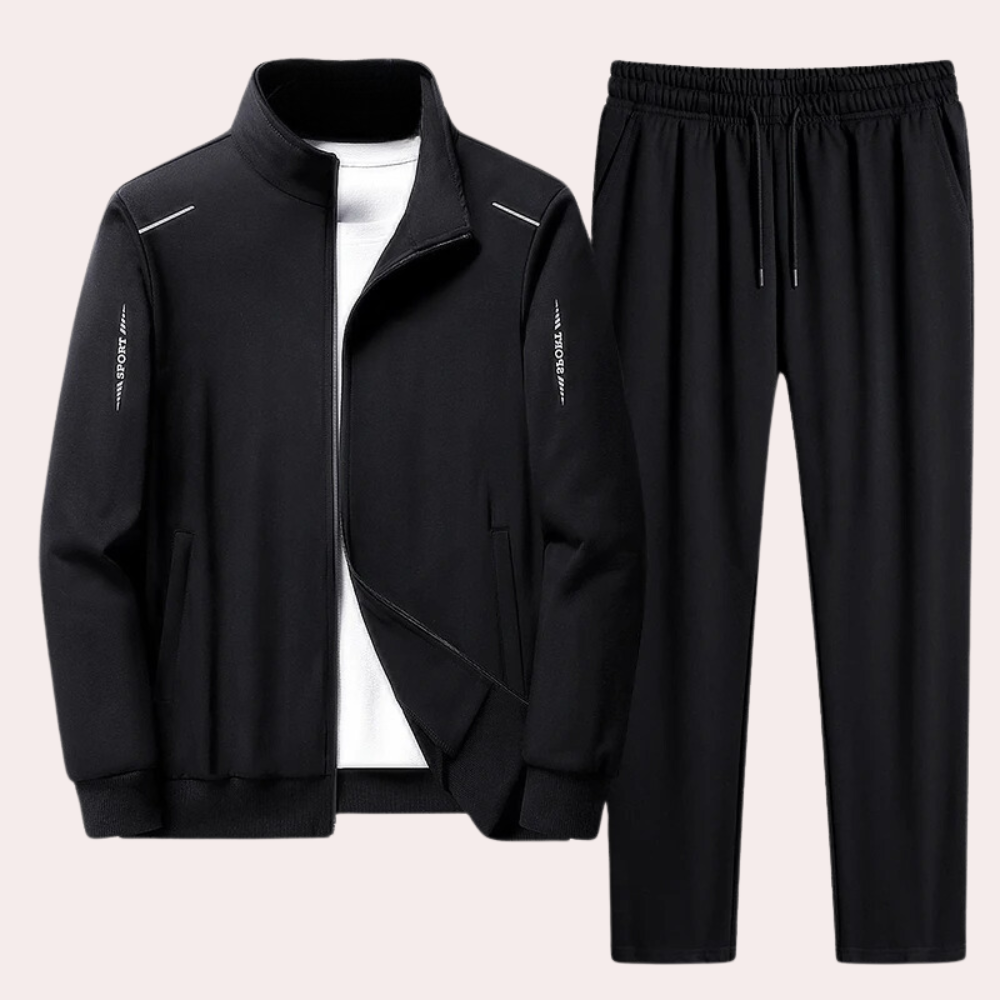 Survêtement pour homme deux pièces zippé avec pantalon de jogging
