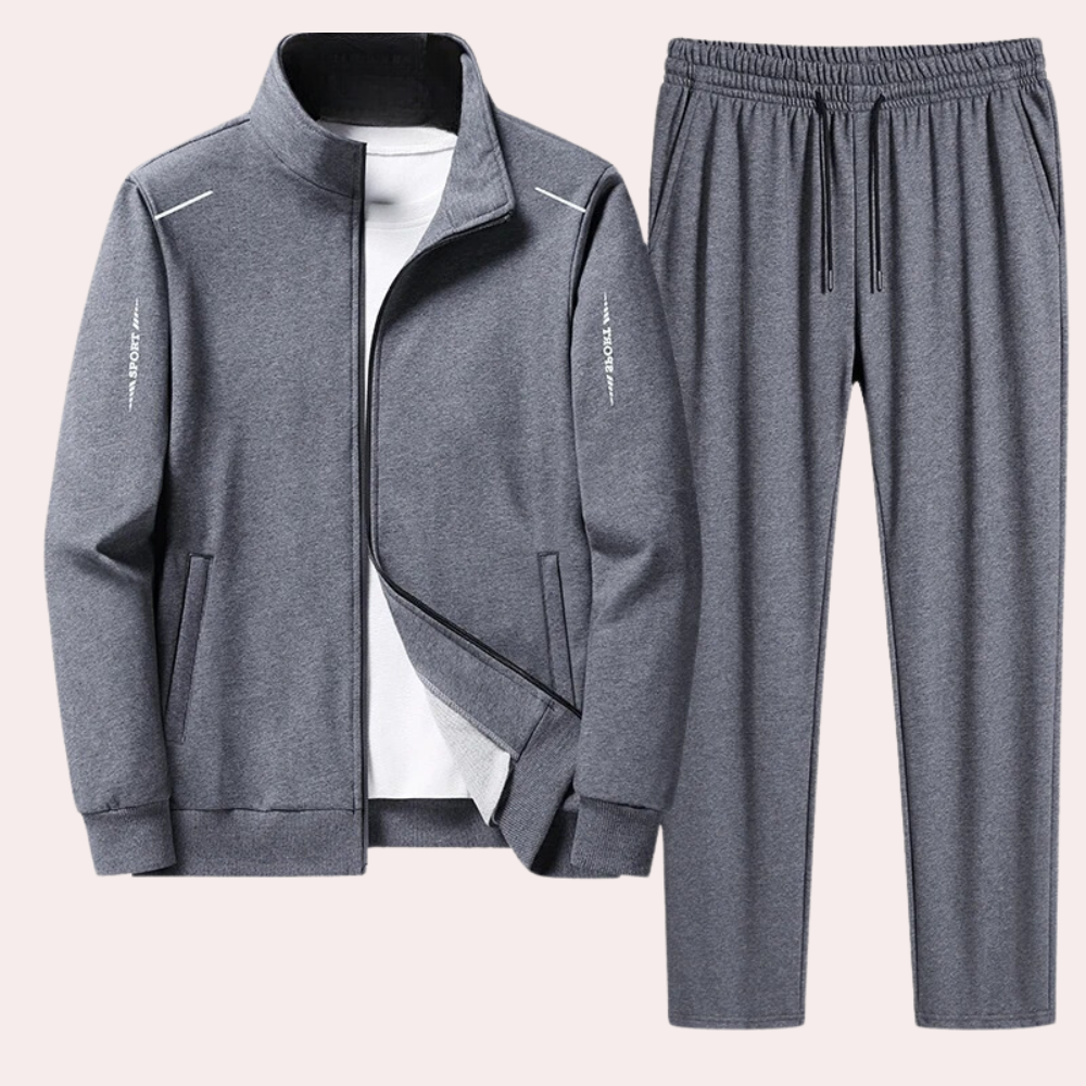 Survêtement pour homme deux pièces zippé avec pantalon de jogging