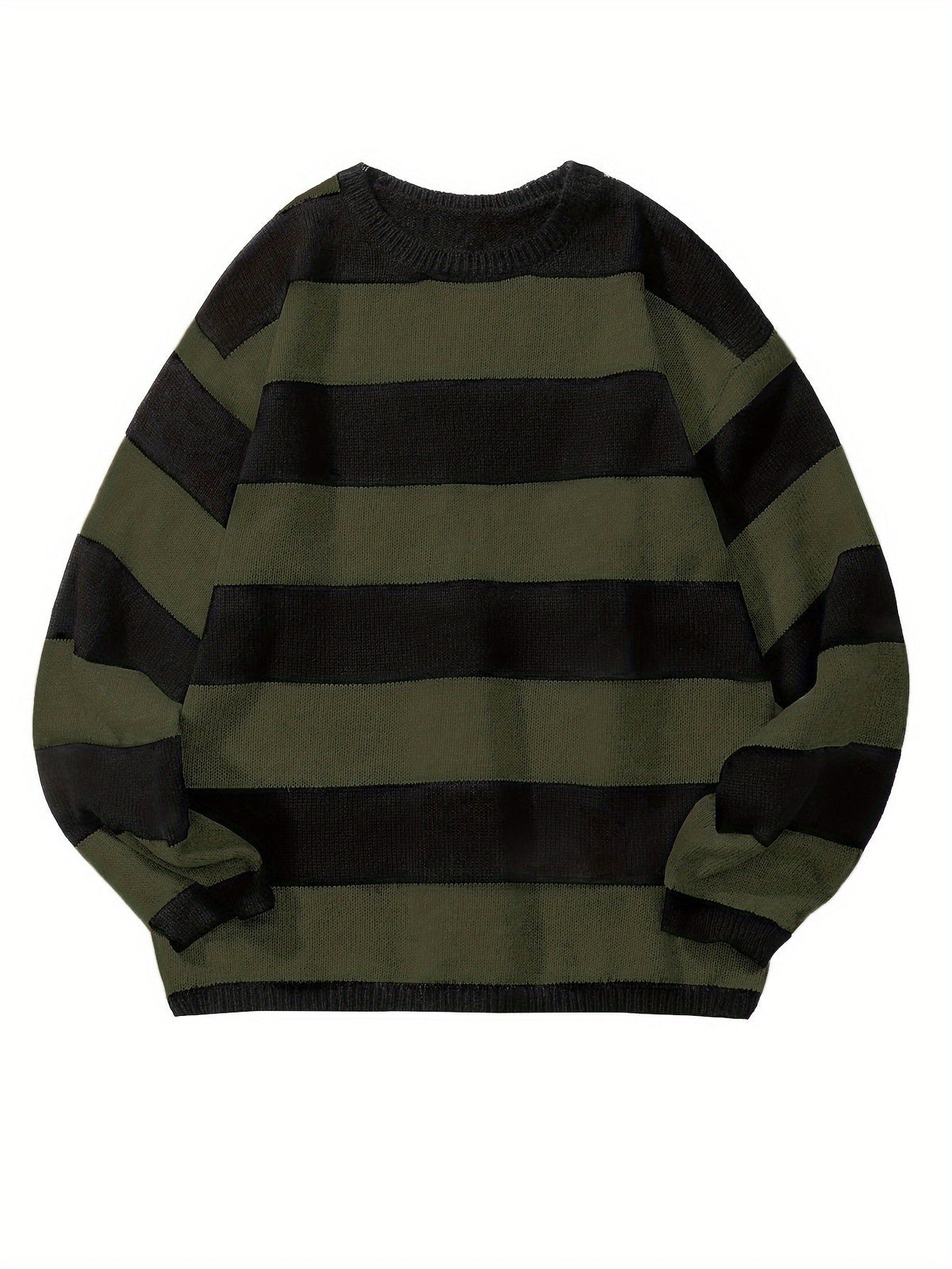 Maglione da uomo a girocollo a righe