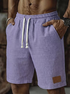 Men's Textured Drawstring Lounge Shorts