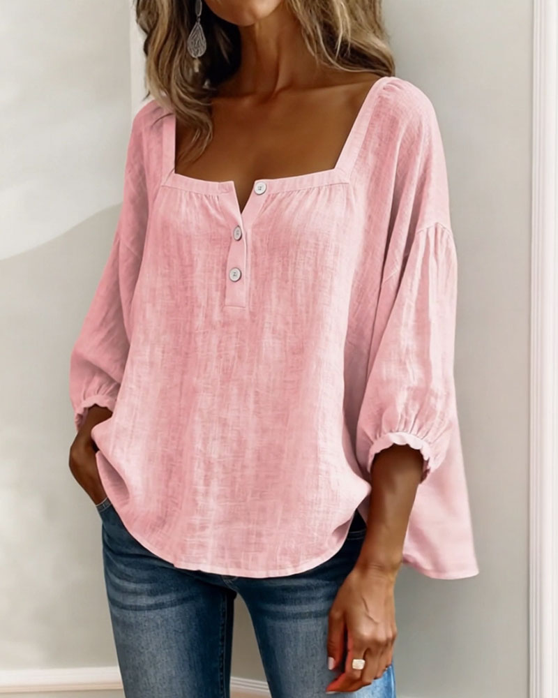 MOREAU LYON | BLOUSE À COL CARRE POUR FEMMES