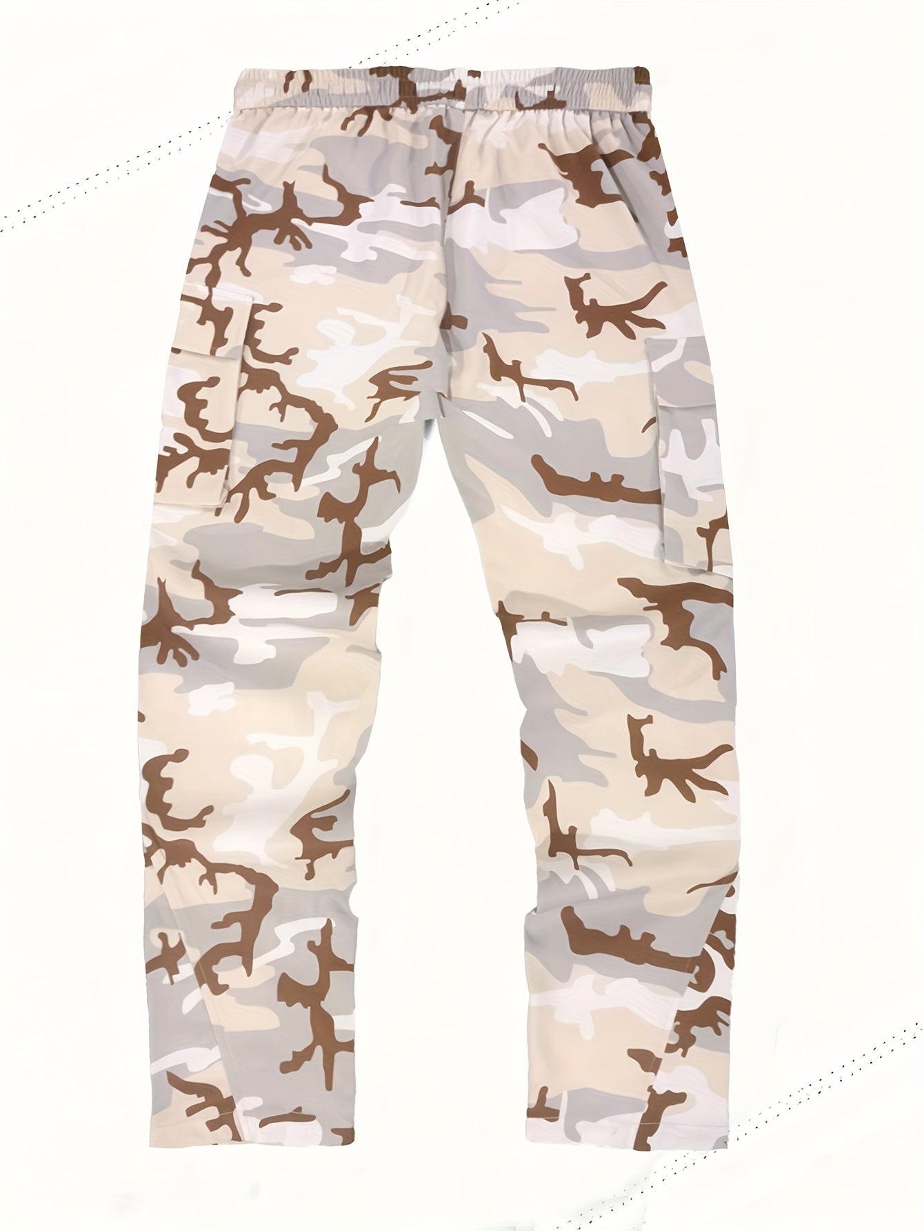Mænds camouflage-cargobukser med joggerpasform