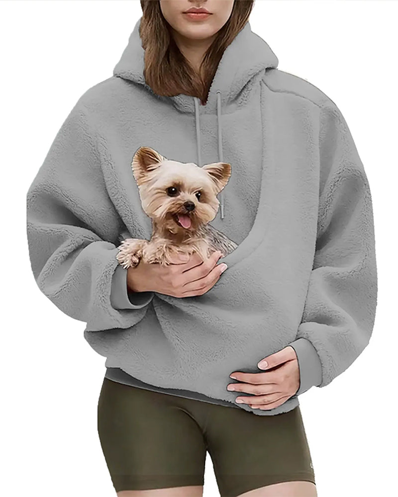 Sweat à capuche ample en molleton pour femme