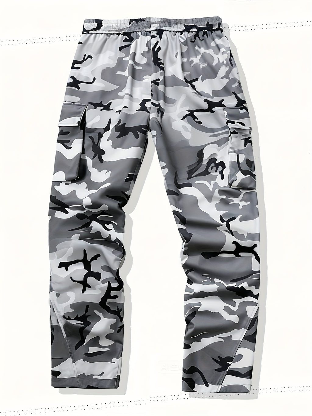 Mænds camouflage-cargobukser med joggerpasform