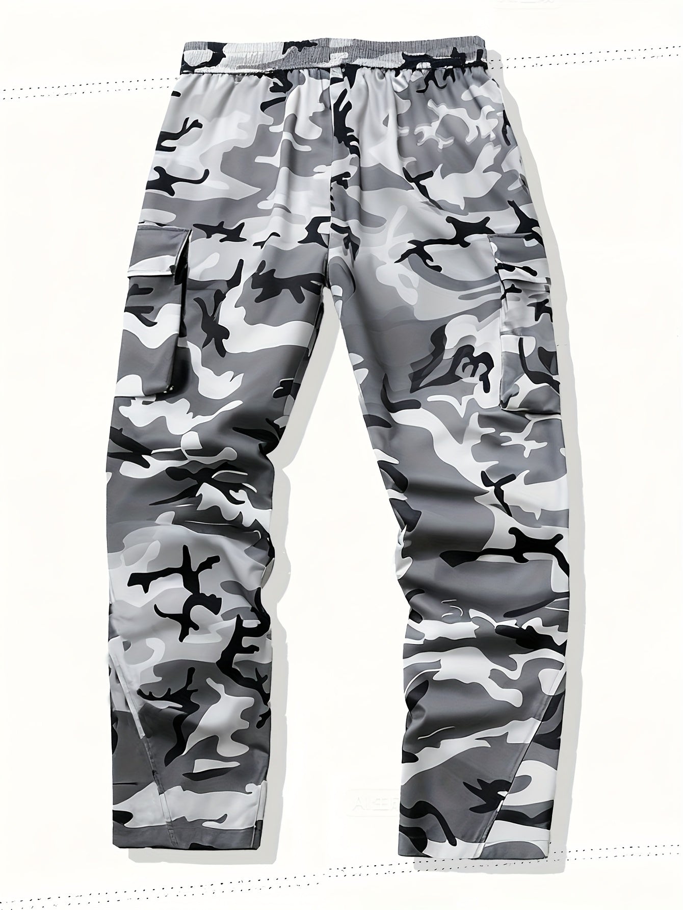 Mænds camouflage-cargobukser med joggerpasform