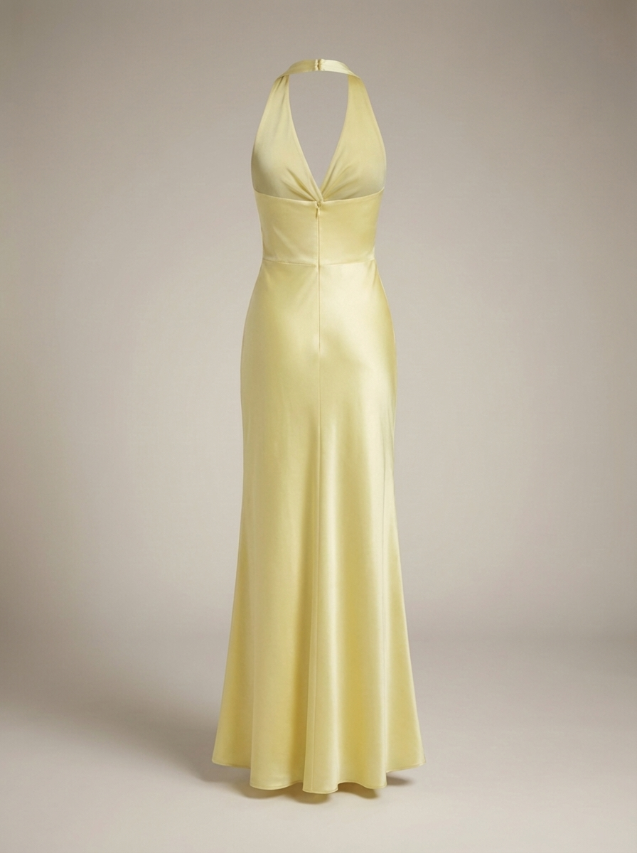 Maxi Jurk Dames Aansluitend Halterhals Elegant Formeel Zomer