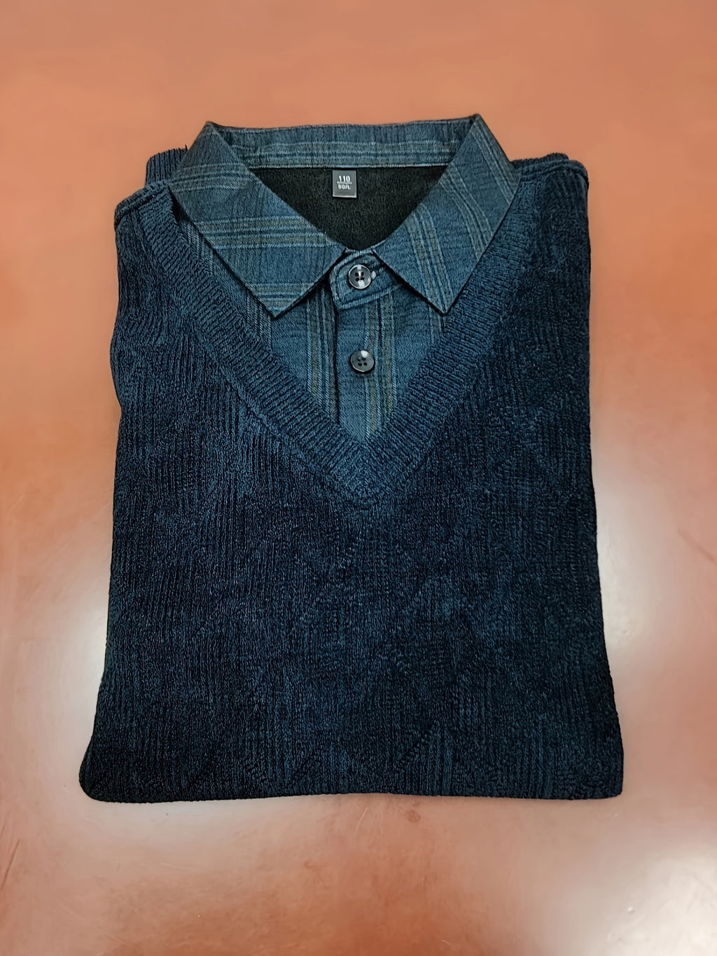 Men’s Layered Look V-Neck Knit Sweater