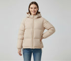Veste d’hiver matelassée à capuche pour femme