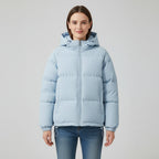 Veste d’hiver matelassée à capuche pour femme
