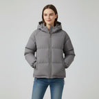 Veste d’hiver matelassée à capuche pour femme