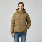 Veste d’hiver matelassée à capuche pour femme