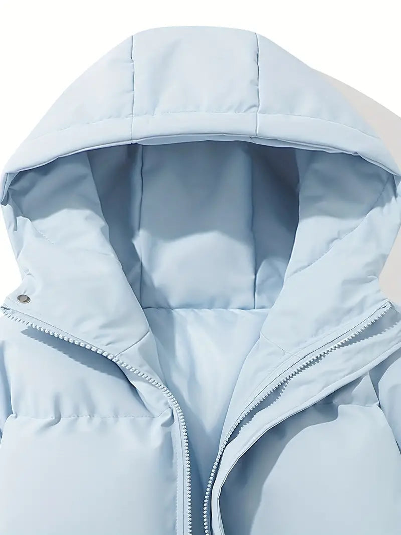 Veste d’hiver matelassée à capuche pour femme