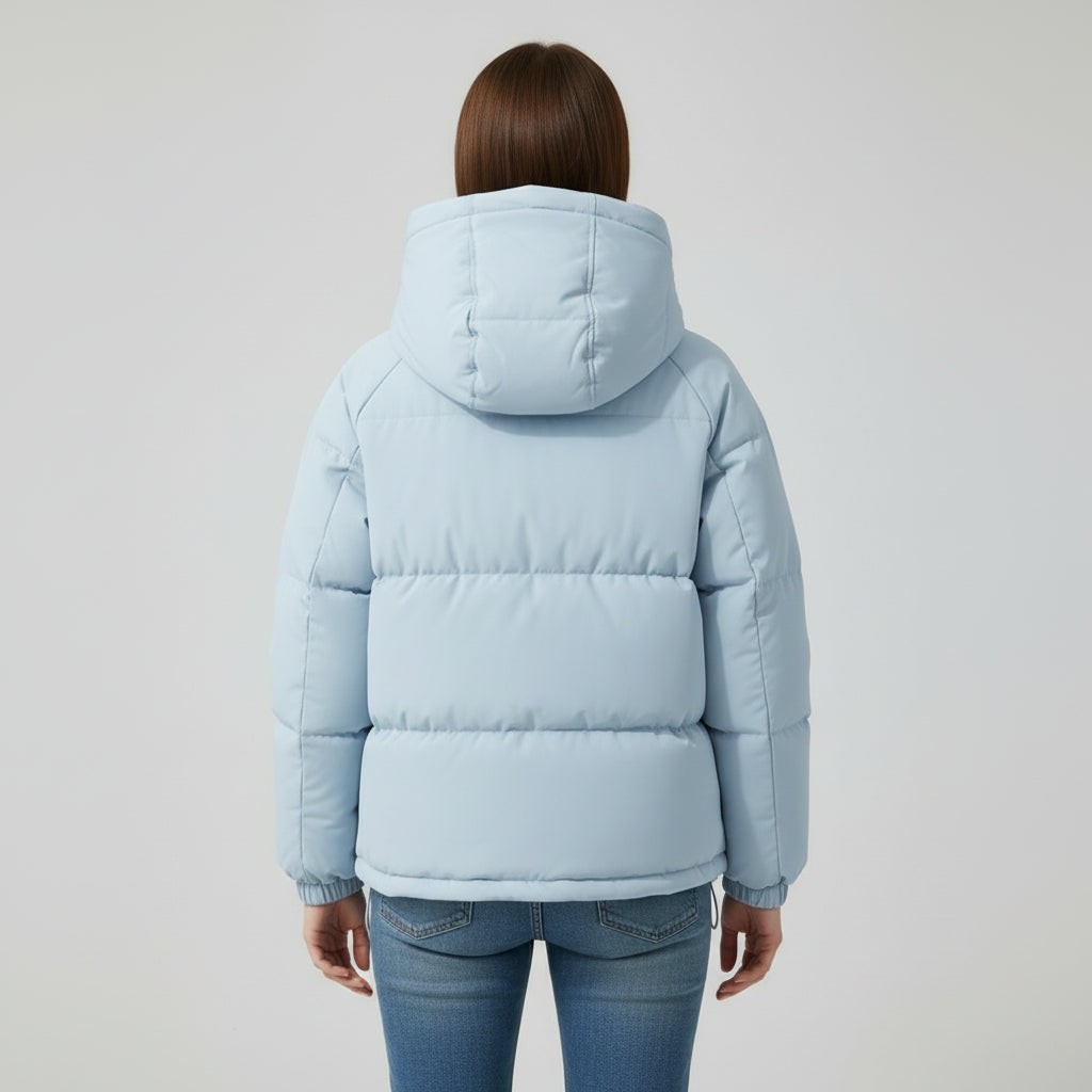 Veste d’hiver matelassée à capuche pour femme