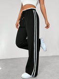 Women’s Striped Wide-Leg Track Pants