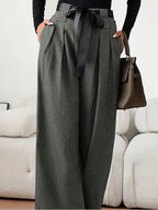 Women’s High Waist Pleated Wide Leg Pants
