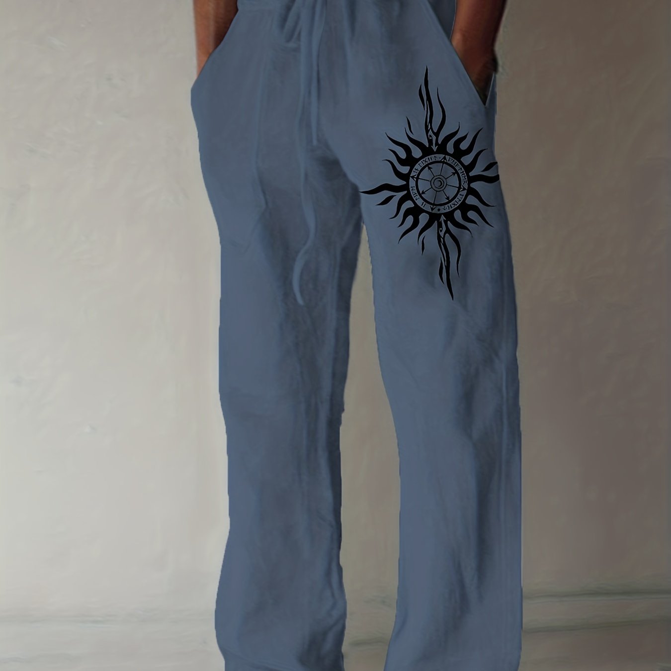 Herren-Relaxhose mit Grafik und Kordelzug