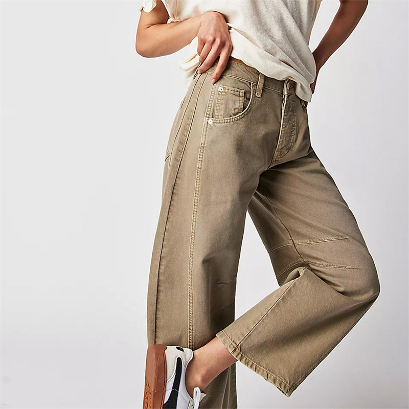 Utilityjeans til kvinder med barrel-leg-pasform