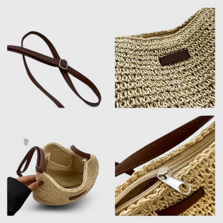 Bolso de hombro tejido para mujer