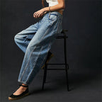 Utilityjeans til kvinder med barrel-leg-pasform