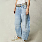 Utilityjeans til kvinder med barrel-leg-pasform