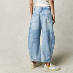 Utilityjeans til kvinder med barrel-leg-pasform