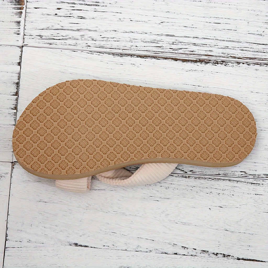 Naisten rusetilliset mukavat slip-on-sandaalit