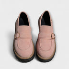Dames loafers med kraftig sål og spænde