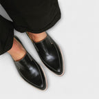 Mocassins plats pour femmes à enfiler, bout pointu et découpe en V