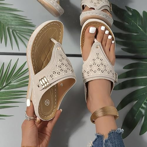 Women’s Cushioned Toe-Post Sandals