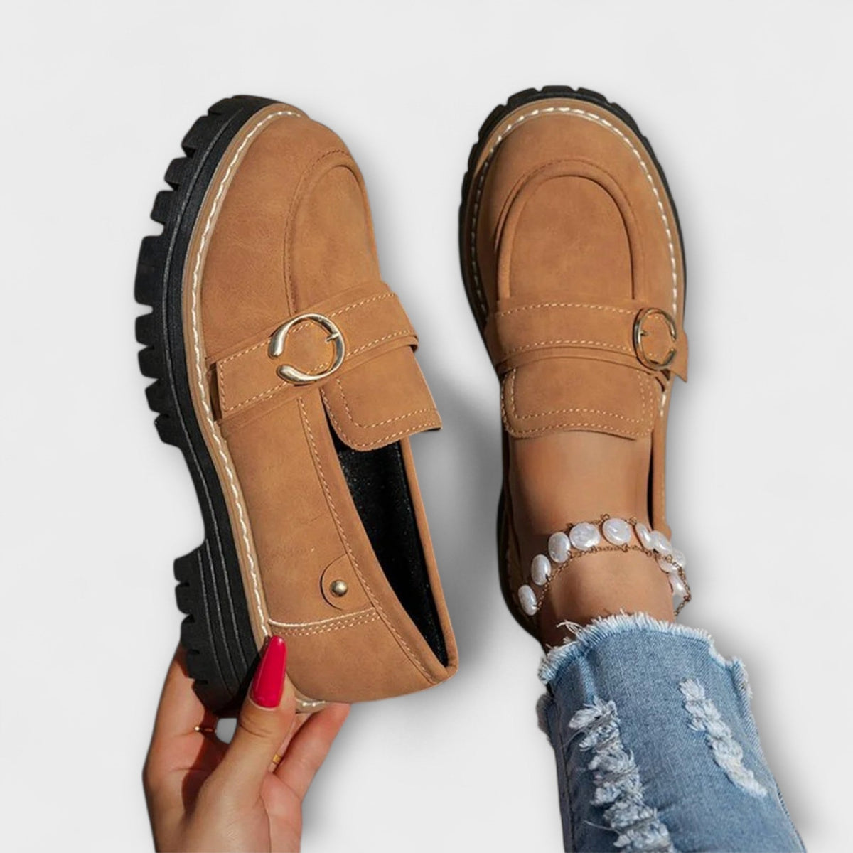 Women’s Lug Sole Buckle Loafers